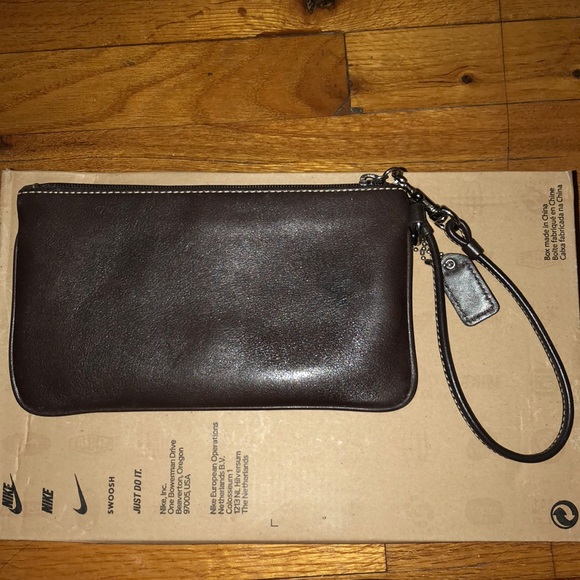 COACH Brown Leather Wristlet - Picture 3 of 3